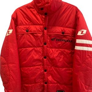 Honda  red puffer  jacket